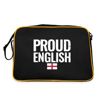 Fier Anglais Angleterre Drapeau Anglais Anglais - Sac Retro - noir/or - Dos
