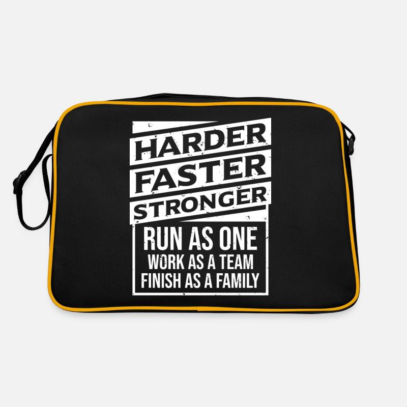 Faster Stronger - Crosslauf feld feldlauf Sac Retro