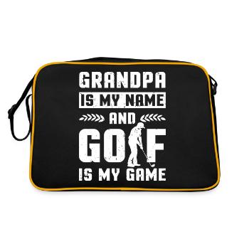 Grand-père Is My Name And Golf Is My Game - Sac Retro - noir/or - Dos