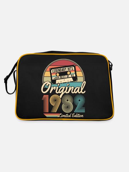 Original 1982 vintage born birthday gift - Retro Bag - black/gold