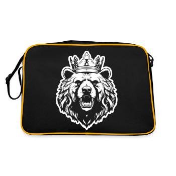 Couronne de grizzli d’ours - Sac Retro - noir/or - Dos