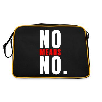No Means No Bold Statement Strong Quote - Retro Bag - black/gold - Back