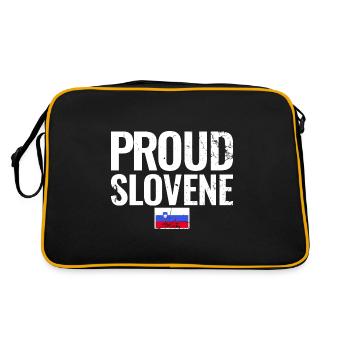 Slovénie Drapeau slovène Drapeau slovène Slovène - Sac Retro - noir/or - Dos