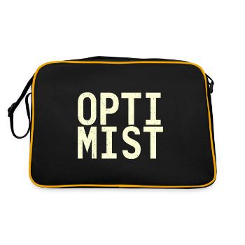I am an optimist! - Retro Bag - black/gold - Back