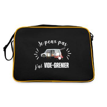 je peux pas j'ai vide-grenier - Sac Retro - noir/or - Dos