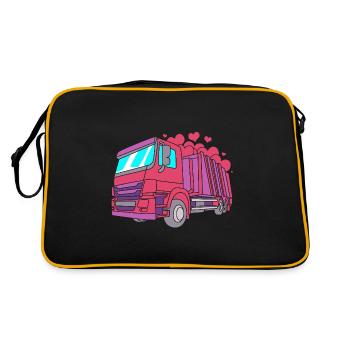 Garbage Can Garbage Truck Garbage Truck Garbage Man - Retro Bag - black/gold - Back