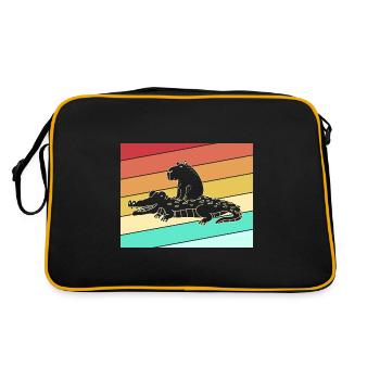 Capybara Capibara - Sac Retro - noir/or - Dos