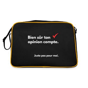 Bien sûr ton opinion compte - Sac Retro - noir/or - Dos