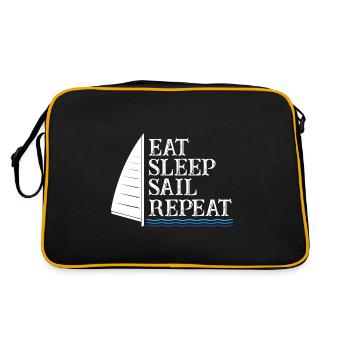 Eat Sleep Sail Repeat - Retro Bag - black/gold - Back