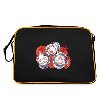 granatapfel - Retro Tasche - Schwarz/Gold - Hinten
