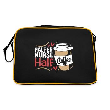 Notfall Krankenschwester Ambulanz - Retro Tasche - Schwarz/Gold - Hinten