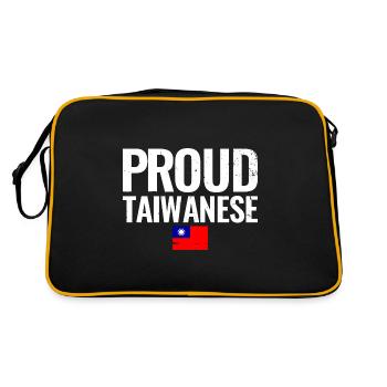Fier drapeau taïwanais taïwanais - Sac Retro - noir/or - Dos