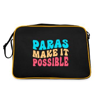 Paraprofessional Paraeducator Lehrerassistent - Retro Tasche - Schwarz/Gold - Hinten