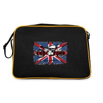 Moto Cafe Racer Union Jack - Sac Retro - noir/or - Dos