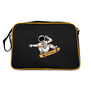 Astronaute Bitcoin Skater Trader boursier - Sac Retro - noir/or - Dos
