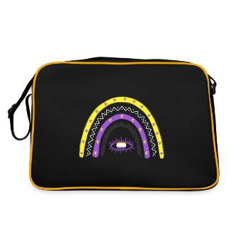 LGBTQ Nonbinary Rainbow Nonbinary Pride - Sac Retro - noir/or - Dos