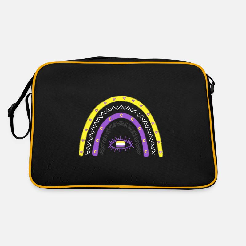 LGBTQ Nonbinary Rainbow Nonbinary Pride Retro Bag