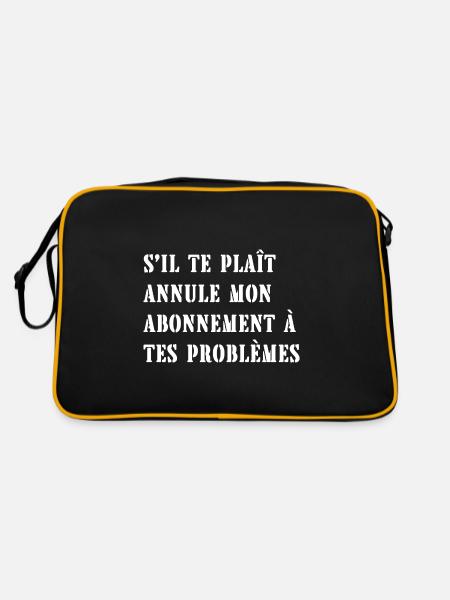 abonnement à tes problèmes - Sac Retro - noir/or - Dos