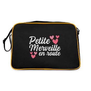 Little Wonder On The Road Future Pregnancy Gift - Retro Bag - black/gold - Back