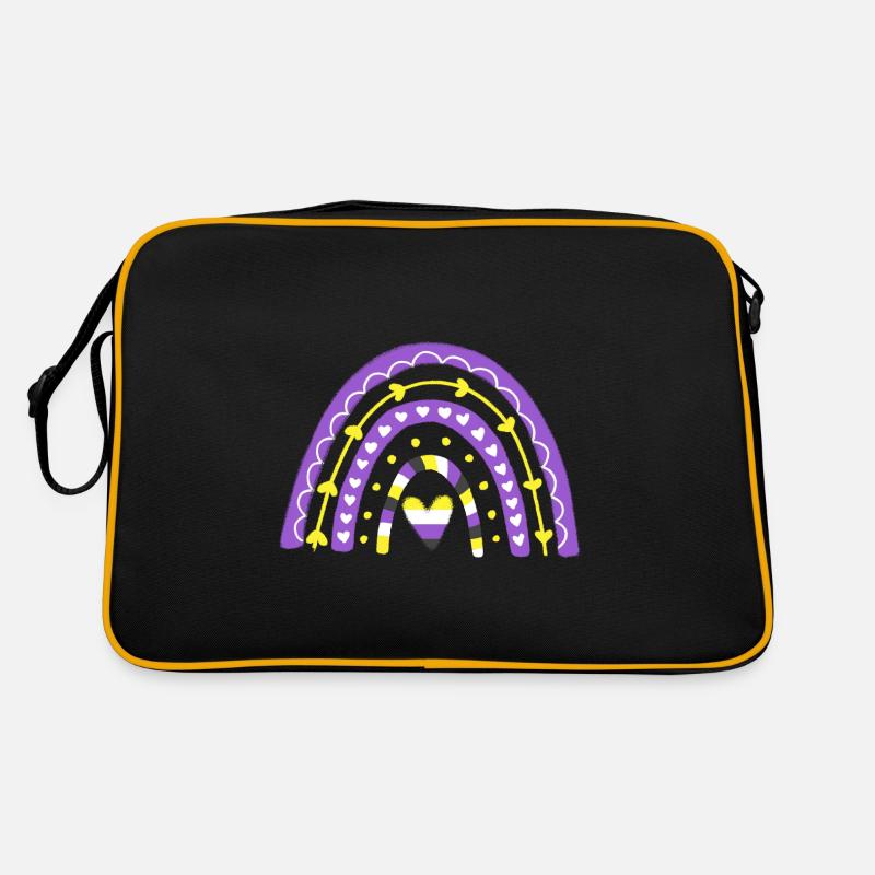 Nonbinary Pride Boho Rainbow Retro Bag