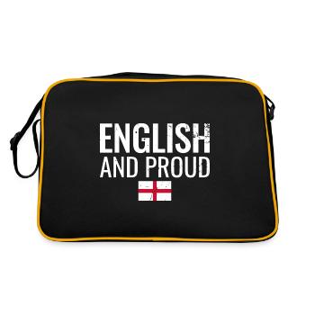 English And Proud England Englisch Engländer - Retro Bag - black/gold - Back
