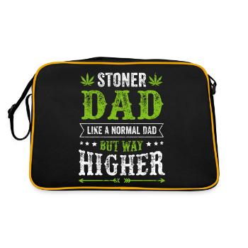 STONER DAD père papa cadeau stoner cannabis - Sac Retro - noir/or - Dos