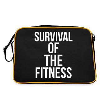 Survival of the Fitness //Funny - Retro Bag - black/gold - Back