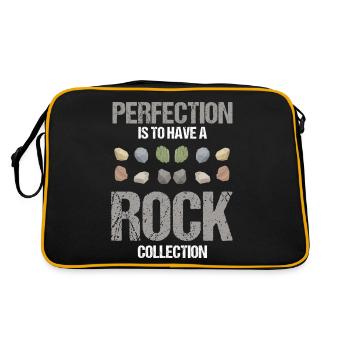 Edelstein Sammler und Edelsteinforschung - Retro Tasche - Schwarz/Gold - Hinten