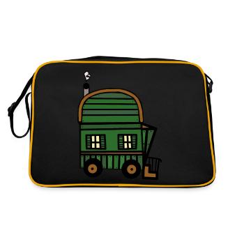 Caravane Maison Cabane Immobilier Living Eco - Sac Retro - noir/or - Dos