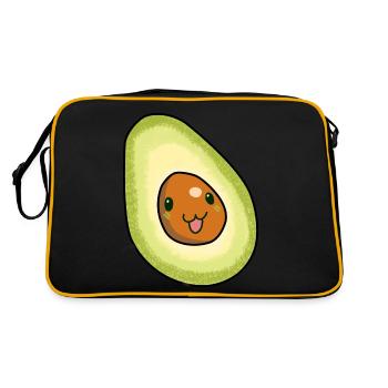 Avocat Fruits Snack Food Fruits Vitamines - Sac Retro - noir/or - Dos