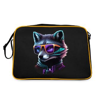 wolf - Retro Bag - black/gold - Back
