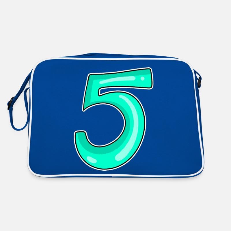 5 Motif de numéro de numéro Sac Retro