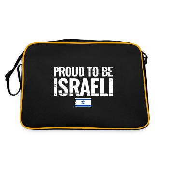 Fier d’être israélien Israël Drapeau israélien - Sac Retro - noir/or - Dos