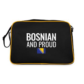 Bosnia Herzegovina Proud Bosnian Flag Bosnian - Retro Bag - black/gold - Back
