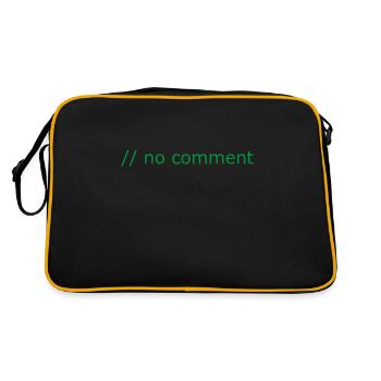 No comment Programming Computer Science Gift - Retro Bag - black/gold - Back
