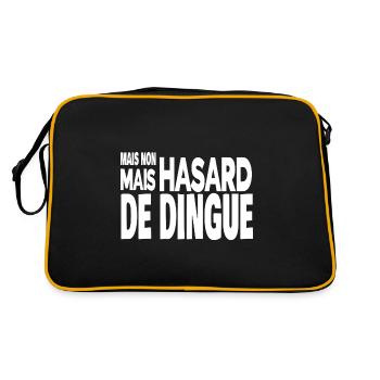 mais non mais hasard de dingue - Sac Retro - noir/or - Dos