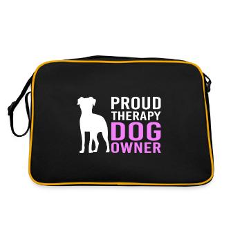 Therapy Therapist Dog Therapy Dog Dog Trainer - Retro Bag - black/gold - Back