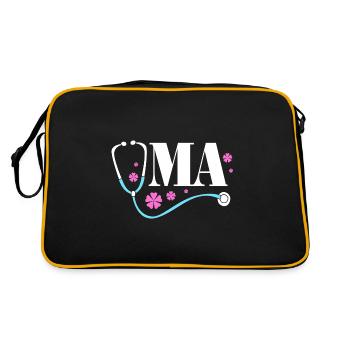 MFA Medizin Mediziner - Retro Tasche - Schwarz/Gold - Hinten