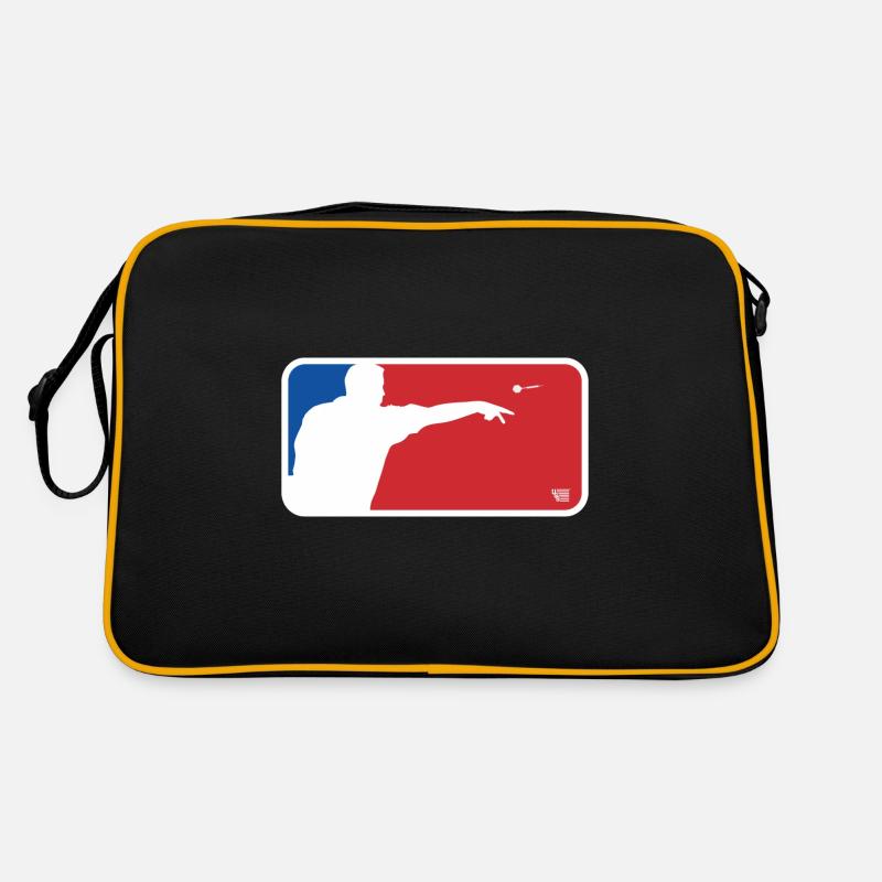 Fléchettes style US ! Fléchettes, club de fléchettes, Flight - Sac Retro - noir/or