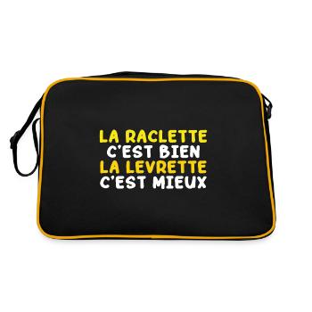 La Raclette C'Est Bien Drôle Style De Vie - Sac Retro - noir/or - Dos