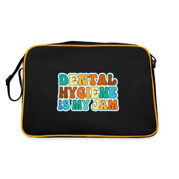 Réceptionniste Dentiste Dentiste dentaire - Sac Retro - noir/or - Dos