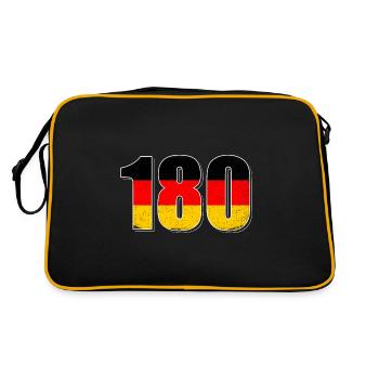 180 One Hundred and Eighty Darts German Flag - Retro Bag - black/gold - Back