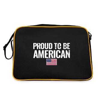 Fier d’être américain DRAPEAU AMÉRICAIN - Sac Retro - noir/or - Dos