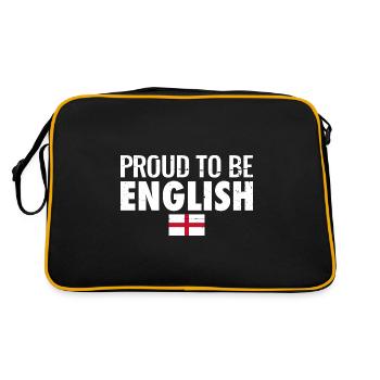Proud To Be English England Englisch Engländer - Retro Bag - black/gold - Back