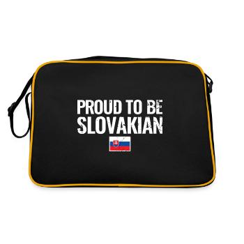 Fier d’être slovaque Slovaquie Slovaque Slovaque - Sac Retro - noir/or - Dos