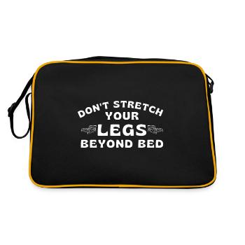 Don't stretch your legs beyond bed - Retro Bag - black/gold - Back