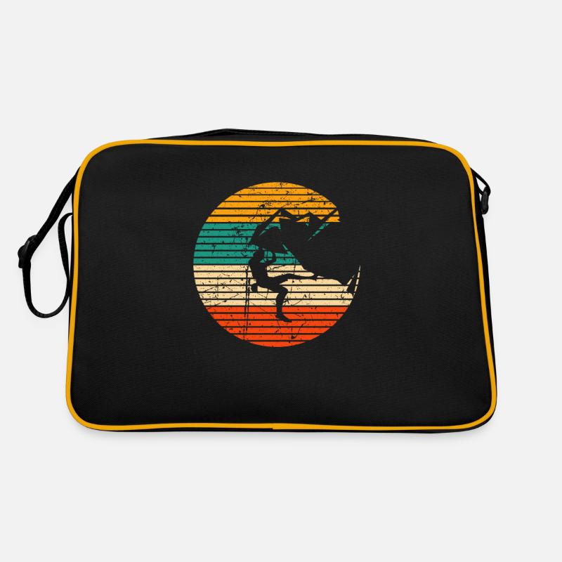 Klettern Kletterer Bouldern Berg Felsklettern Retro Tasche