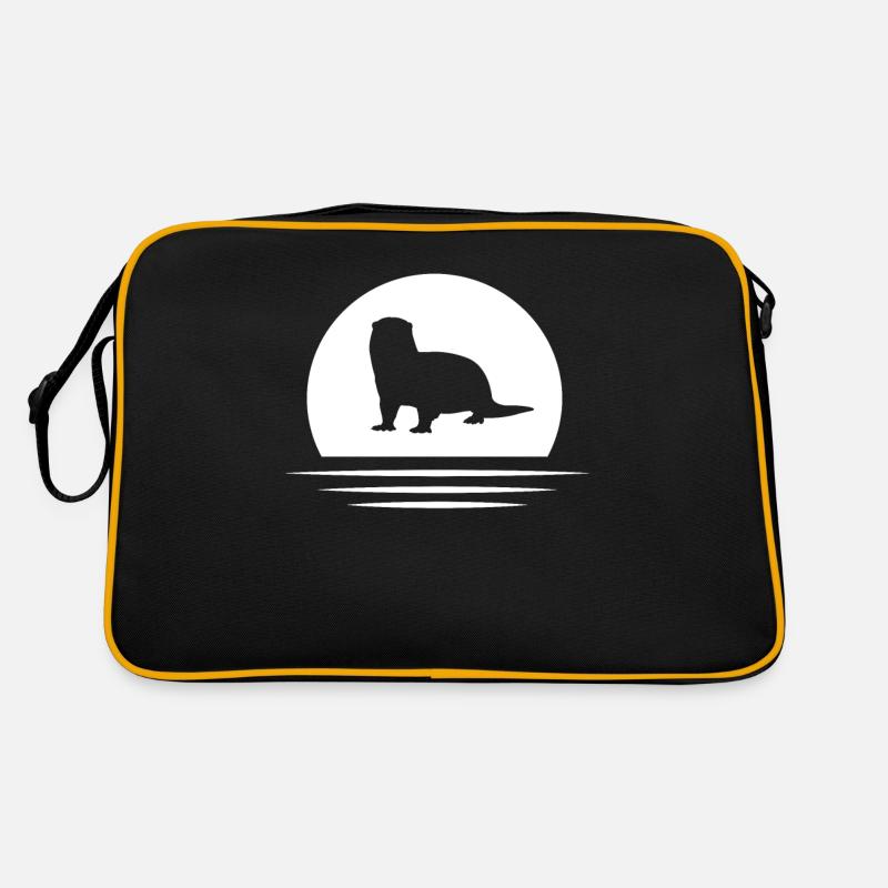 Otter - Retro Tasche - Schwarz/Gold
