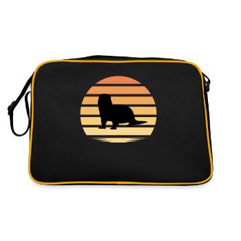 Loutres - Sac Retro - noir/or - Dos