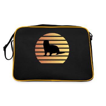 Loutres - Sac Retro - noir/or - Dos